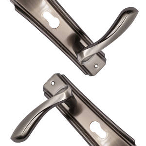 Poignée de <span class=keywords><strong>porte</strong></span> intérieure de sécurité et de confidentialité facile à installer, poignée de <span class=keywords><strong>porte</strong></span> en aluminium et en bois avec plaque de serrure pour la maison - Product Image 3