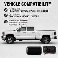 Livraison locale – Feux de position latéraux LED blancs fumés sans erreur 140LM pour Chevrolet Silverado GMC Sierra 2500HD 3500HD 2015-2019 – Fixation sur pare-chocs