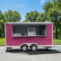 Remorque alimentaire mobile de 14 pieds, type Taco Box, pour pizzas, glaces, BBQ, avec cuisine entièrement équipée