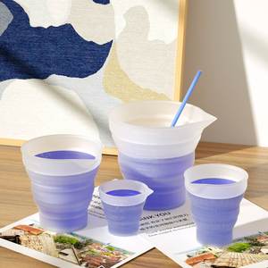 Tazas Medidoras de Silicona Graduadas Personalizadas, Plegables, de 50 ml/100 ml/250 ml/500 ml, para Mezclar Resina Epoxi - Product Image 4