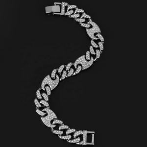 Pulseras con Cristales Incrustados, Joyería Hip Hop Rock para Hombre, Accesorios Económicos de Aleación - Product Image 3