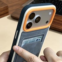 Compatible avec l'iPhone 18 Pro Max, nouveau design animalier, couleur contrastée, porte-cartes en cuir, étui de protection rétro pour téléphone