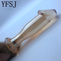 Sumbat Anal Kaca Kristal Penis Buatan Titik-G Pijat Prostat Manik-manik 300mm 300g untuk Pria Dewasa Wanita Mainan Seks Ramah Gay