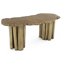 Bureau d'ordinateur contemporain pour la maison et le bureau, avec accents en laiton et plateau gravé – Vente en gros
