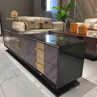 Meuble TV de luxe italien, lumière senior sense, moderne, simple, laque, meuble TV, salon, table basse, combinaison