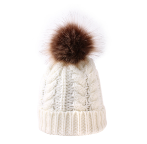 Chapeau en tricot tressé chaud d'hiver pour femmes et filles, extensible, épais, couleur unie, chignon désordonné, crochet, bonnet pour <span class=keywords><strong>femme</strong></span> - Product Image 6