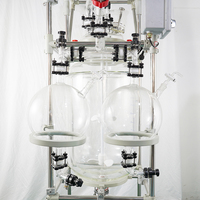 Reactor de Vidrio Encamisado a Prueba de Explosiones con Agitación al Vacío para Síntesis Intermedia