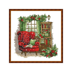 <span class=keywords><strong>Kit</strong></span> de Broderie Point de Croix Festif pour Salon, Tissu Aida <span class=keywords><strong>DMC</strong></span> 16/14/11CT, Motif DIY, Ensemble de Broderie à la Main, Cadeau Artisanat - Product Image 1