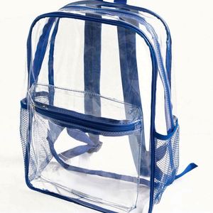Mochila transparente de PVC personalizada con logotipo, mochila unisex impermeable de gran capacidad al por mayor - Product Image 5