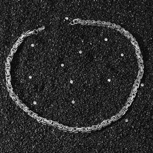 Collar de Cadena Geométrica de Acero Inoxidable Simple y Personalizado, Estilo Hiphop Punk Unisex, Venta al por Mayor de Joyería de Moda - Product Image 3