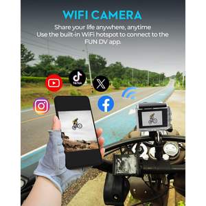 Cámara de Acción 4K, Tarjeta SD de 64 GB, Resistente al Agua 30M, WiFi, Pantalla de 2 Pulgadas, Cámara Deportiva, 2 Baterías AAA - Product Image 4