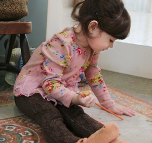 Vente en gros en ligne : Pantalon en dentelle tendance pour enfants et bébés filles, collection hiver, fabriqué en Chine - Product Image 3