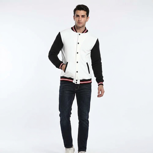 Chaqueta Varsity para Hombre al Mejor Precio, de Secado Rápido, Corte Ajustado, con Mangas de Cuero Personalizadas, Etiqueta Privada, Logotipo Frontal en Lona - Product Image 1