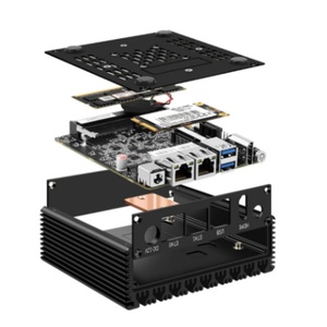 มินิพีซีราคาประหยัด 6W Ultra X86 Pentium N3700 N3160 QuadCore คอมพิวเตอร์อุตสาหกรรมไร้พัดลม พีซีพกพา GPIO Dual Gigabit LAN 2xUSB3.0 - Product Image 6