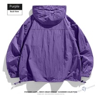 Veste coupe-vent unisexe à capuche, protection solaire UPF50+, séchage rapide, hydrofuge, écologique, pour la randonnée et le camping