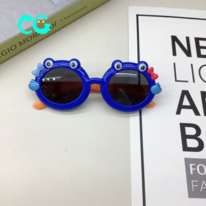 カエルラウンド子供用サングラスシリコーン柔軟な安全子供偏光サングラス女の子男の子メガネ UV400 ベビーシェード眼鏡 - Product Image 2