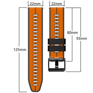 Bracelet en Silicone bicolore à dégagement rapide 20mm 22mm bande de remplacement étanche pour <span class=keywords><strong>accessoires</strong></span> de montre Samsung HUAWEI Amazfit <span class=keywords><strong>Garmin</strong></span> - Product Image 5