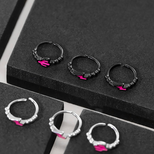 All'ingrosso di alta qualità in acciaio inox per bambini anello del naso disegno del fulmine con pietra zircone alla moda Piercing al naso - Product Image 4