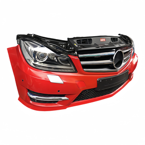 Para <span class=keywords><strong>Mercedes</strong></span> Benz Clase C W204, Nuevo Conjunto de Parachoques Delantero con Radiador, Faro, Capó y Placa Protectora - Product Image 4