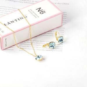 Colorful Zircon Note <b>Jewelry</b> <b>Set</b> Stainless Steel <b>Jewelry</b> <b>Women</b> Earrings and Pendant Statement Gold <b>Jewelry</b> <b>Sets</b> - Product Image 2