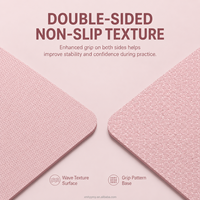 Tapete de Yoga de TPE con Diseño Plegable, Ligero, Portátil, Antideslizante e Impermeable, Personalizado con Impresión, para Pilates, Viajes, Gimnasio, Fitness en Casa