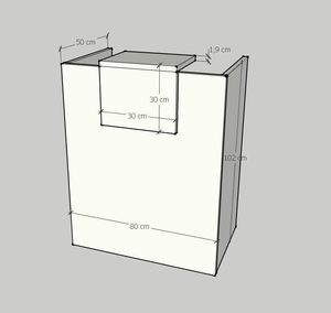 Mostrador de recepción de madera ecológico moderno Mostrador de pago de supermercado para uso de cajero - Product Image 4