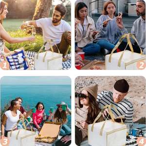 Sac isotherme pour aliments en tissu non tissé en gros, sac isotherme écologique pour boissons, sac de livraison isotherme pour la restauration - Product Image 4