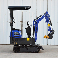 Pengiriman Gratis Excavator Mini Crawler Digger Pompa Eaton Motor Daya Gali Tinggi 0.8 Ton Mini Excavator Dijual