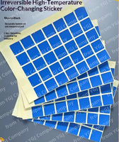 Autocollant irréversible thermosensible bleu-noir pour phares – Vérification du processus de traitement thermique industriel