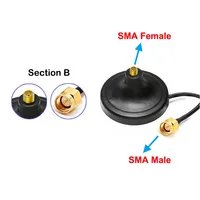 Carte réseau routeur 2G/3G/4G/5G, antenne à base magnétique avec câble d'extension de 3 m, connecteur RG174 SMA, longueur personnalisable