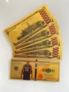 Banconote Commemorative da <span class=keywords><strong>Cento</strong></span> Dollari in Metallo per Collezione di Partite di Basket, Placcate in Oro su Entrambi i Lati, Promozione - Product Image 5
