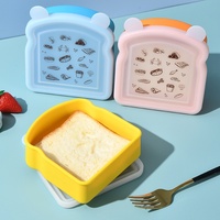Voedselveilige siliconen broodtrommel voor toast, magnetronbestendig, 400 ml, met deksel, makkelijk schoon te maken, aangepaste kleur, logo, OEM