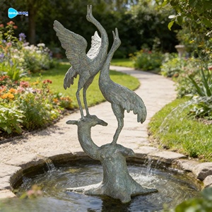 تمثال نافورة دولفين برونزي مخصص للحدائق الخارجية - Product Image 5