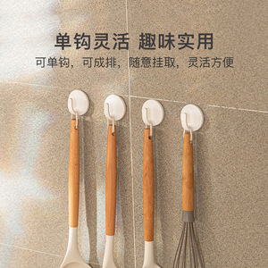 Single <b>Hook</b> Adhesive Wall Mount Plastic <b>Hook</b> For Bathroom <b>Kitchen</b> Storage 0-1kg Load Capacity Self Adhesive No Drill - Product Image 4