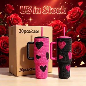 Vaso de Viaje Ecológico con Pedrería Brillante de 40 oz, Taza de 40 oz con Diseño de Hello Kitty para Uso Diario en Casa, Oficina y Aire Libre (Envío desde Almacén en EE. UU.) - Product Image 1