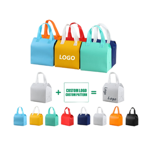Disposable Portable Customizable Logo Cooler Bag Nonwoven Aluminum Foil Insulated Thermal Handled Tape Closure Food Takeout Bags - Product Image 2