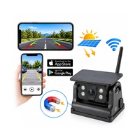 Caméra de recul sans fil WiFi solaire magnétique 1080P, caméra de camion étanche avec application téléphonique
