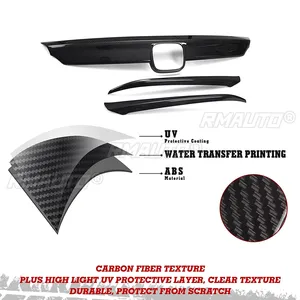 สำหรับ Honda Accord Sedan รุ่นที่ 10 ปี 2018-2020 4 ประตู กระจังหน้าโครเมียมสีเงินลายคาร์บอนไฟเบอร์ ชิ้นส่วนทดแทน - Product Image 2