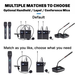 Shupu SKM-2010 45cm không dây ngưng kim loại microphone 2-kênh kỹ thuật số thí điểm cho nhà thờ giảng dạy các cuộc họp hội nghị - Product Image 4