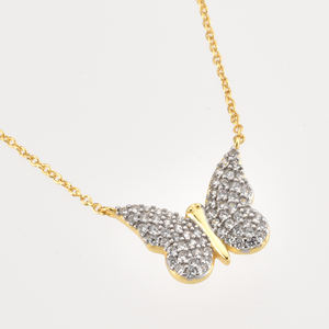 قلادة من الفواماي الفضية بالزركون والحشرات الماسية للنحل وقلادة على شكل حرف الشم - Product Image 4