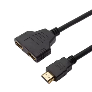 <span class=keywords><strong>Cable</strong></span> Divisor <span class=keywords><strong>HDMI</strong></span> <span class=keywords><strong>de</strong></span> Alta Calidad 1 Entrada 2 Salidas, Adaptador HDTV Macho <span class=keywords><strong>a</strong></span> Hembra, <span class=keywords><strong>Cable</strong></span> <span class=keywords><strong>de</strong></span> Conversión <span class=keywords><strong>de</strong></span> 30CM - Product Image 1
