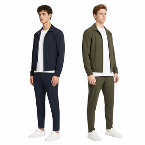 Ensemble Tech Suit Classique 2 Pièces pour <span class=keywords><strong>Homme</strong></span>, Vêtement Technique <span class=keywords><strong>Homme</strong></span> en Polyamide Élasthanne de Haute Qualité, Logo Personnalisé, Vente Chaude - Product Image 1
