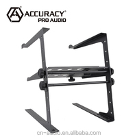Soporte para Portátil de Aluminio Accuracy Pro Audio DJS002, Plegable y Ajustable, Soporte Pasivo para Equipos de DJ, Económico
