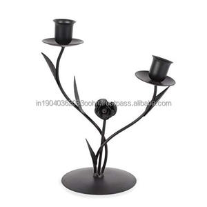 Bougeoir en métal design antique pour la maison et l'hôtel Chandelier de table décoratif de Noël et lanterne pour la décoration intérieure - Product Image 1