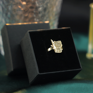 Hợp thời trang mát mẻ nhân vật hoạt hình nhẫn thép không gỉ mạ vàng dễ thương nhẫn cho món quà cá nhân jelwry cho phụ nữ - Product Image 3