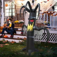 Arbre gonflable d'Halloween effrayant en forme de diable, 24 mètres, en polyester, accessoire d'ambiance, modèle CQYL, origine Zhejiang, décoration extérieure pour jardin