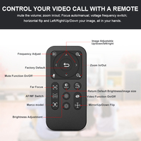 Webcam webcam otomatik odaklama kamerası 5x dijital zoom uzaktan kumanda çift mikrofon halka ışıkları webcam 2k