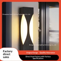 Lampe murale LED extérieure étanche en acier inoxydable pour cour, entrée, couloir, escalier, terrasse, balcon et hôtel