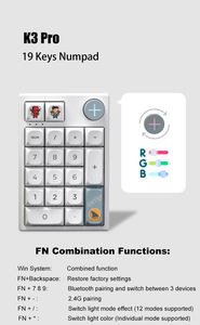 Teclado Numérico Mecánico Darmoshark K3 Pro, Mini Teclado para Banco, Supermercado, Oficina, Teclado Numérico <span class=keywords><strong>TKL</strong></span>, Personalización del Controlador - Product Image 2