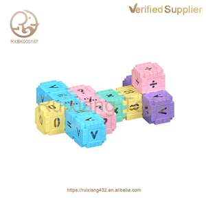 Fourniture d'usine <span class=keywords><strong>en</strong></span> gros bricolage pas cher bricolage bloc de connexion jouets <span class=keywords><strong>en</strong></span> plastique bloc de construction ensemble <span class=keywords><strong>math</strong></span>ématiques alphabet carré blocs de construction - Product Image 4